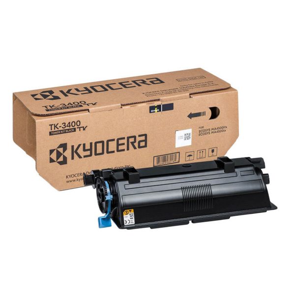Kyocera TK 3400 Black Toner Cartridge (12,500 Pages) | Compatible with ECOSYS PA4500x, MA4500x & MA4500fx